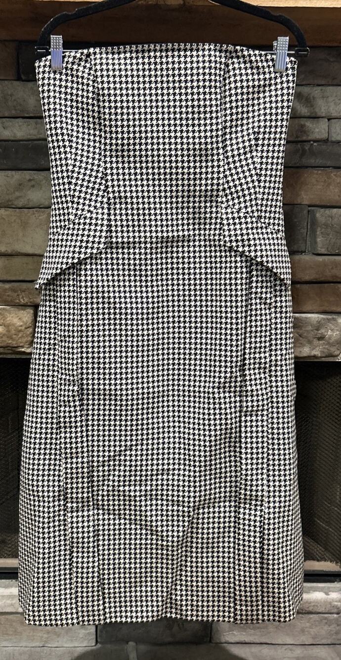 Women’s MICHAEl KORS Houndstooth Wool Made In Italy Dress Size 8